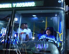 Entrega de 250 buses provenientes de China a transportistas de Managua y Ciudad Sandino
