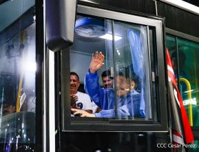 Entrega de 250 buses provenientes de China a transportistas de Managua y Ciudad Sandino