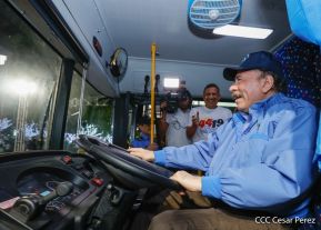 Entrega de 250 buses provenientes de China a transportistas de Managua y Ciudad Sandino
