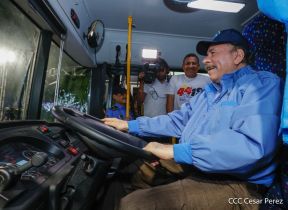 Entrega de 250 buses provenientes de China a transportistas de Managua y Ciudad Sandino