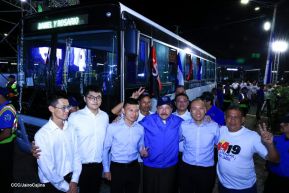 Entrega de 250 buses provenientes de China a transportistas de Managua y Ciudad Sandino