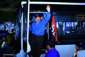 Entrega de 250 buses provenientes de China a transportistas de Managua y Ciudad Sandino