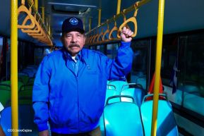 Entrega de 250 buses provenientes de China a transportistas de Managua y Ciudad Sandino