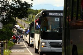 Nicaragua recibe nueva flota de 250 buses procedentes de la República Popular China