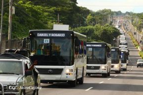 Nicaragua recibe nueva flota de 250 buses procedentes de la República Popular China