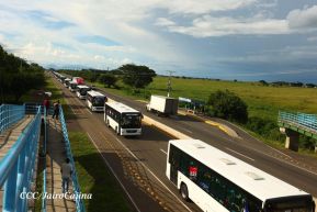 Nicaragua recibe nueva flota de 250 buses procedentes de la República Popular China