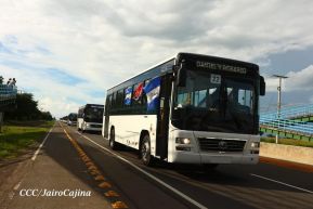 Nicaragua recibe nueva flota de 250 buses procedentes de la República Popular China