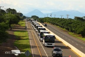 Nicaragua recibe nueva flota de 250 buses procedentes de la República Popular China