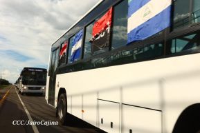 Nicaragua recibe nueva flota de 250 buses procedentes de la República Popular China