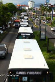 Nicaragua recibe nueva flota de 250 buses procedentes de la República Popular China
