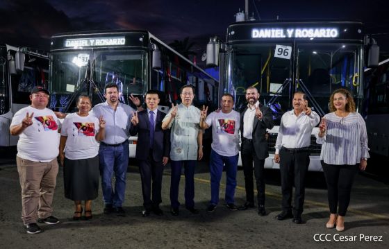 Entrega de 250 autobuses de China a cooperativas de transporte de Managua