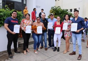 Comunicadores de la Agencia Sputnik con  Medios del Poder Ciudadano