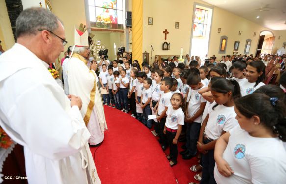 San Rafael del Sur concluye sus fiestas patronales con alegre visita del Cardenal Leopoldo Brenes