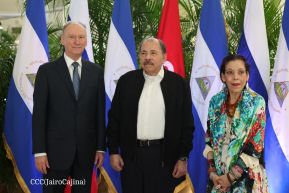 Comandante Daniel y Compañera Rosario en encuentro con el  General Nikolai Patrushev