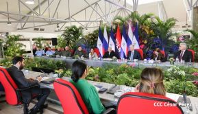 Comandante Daniel y Compañera Rosario en encuentro con el  General Nikolai Patrushev