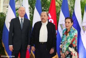 Comandante Daniel y Compañera Rosario en encuentro con el  General Nikolai Patrushev