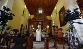 Pueblo católico de El Sauce recibe con júbilo al Cardenal Brenes