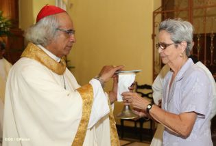 Pueblo católico de El Sauce recibe con júbilo al Cardenal Brenes