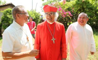 Pueblo católico de El Sauce recibe con júbilo al Cardenal Brenes