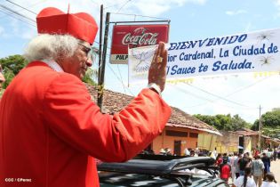 Pueblo católico de El Sauce recibe con júbilo al Cardenal Brenes