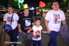 Celebran Vigilia en recibimiento y saludo al 45/19 en la Avenida de Bolívar a Chávez en Managua