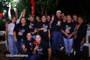 Celebran Vigilia en recibimiento y saludo al 45/19 en la Avenida de Bolívar a Chávez en Managua