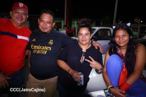 Celebran Vigilia en recibimiento y saludo al 45/19 en la Avenida de Bolívar a Chávez en Managua