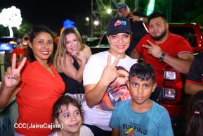 Celebran Vigilia en recibimiento y saludo al 45/19 en la Avenida de Bolívar a Chávez en Managua