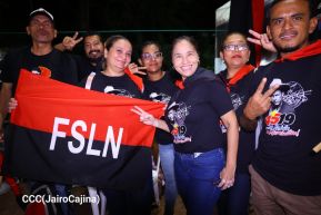 Celebran Vigilia en recibimiento y saludo al 45/19 en la Avenida de Bolívar a Chávez en Managua