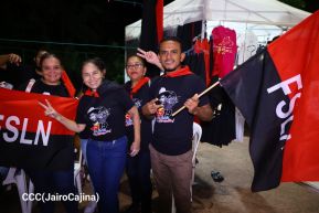 Celebran Vigilia en recibimiento y saludo al 45/19 en la Avenida de Bolívar a Chávez en Managua
