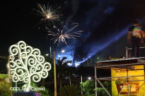 Celebran Vigilia en recibimiento y saludo al 45/19 en la Avenida de Bolívar a Chávez en Managua