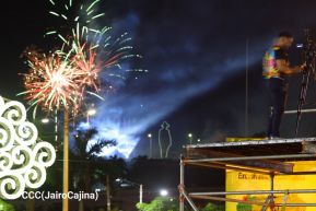Celebran Vigilia en recibimiento y saludo al 45/19 en la Avenida de Bolívar a Chávez en Managua