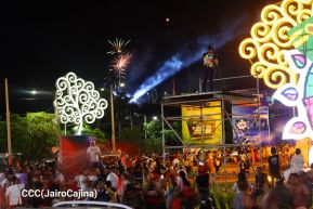 Celebran Vigilia en recibimiento y saludo al 45/19 en la Avenida de Bolívar a Chávez en Managua