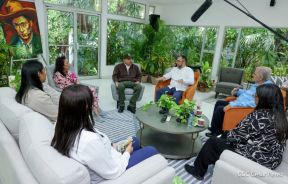 Presidente Daniel y Compañera Rosario en encuentro con el Canciller de Venezuela, Yván Gil