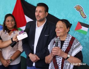 Heroína palestina Leila Khaled de visita en Nicaragua