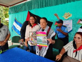 Heroína palestina Leila Khaled de visita en Nicaragua