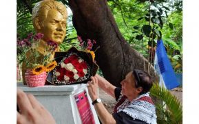 Heroína palestina Leila Khaled de visita en Nicaragua