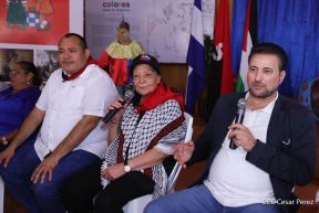 Heroína palestina Leila Khaled de visita en Nicaragua
