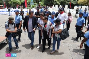 Heroína palestina Leila Khaled de visita en Nicaragua