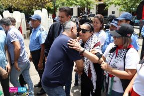 Heroína palestina Leila Khaled de visita en Nicaragua