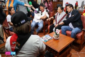 Heroína palestina Leila Khaled de visita en Nicaragua