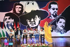 Heroína palestina Leila Khaled de visita en Nicaragua