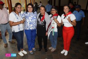 Heroína palestina Leila Khaled de visita en Nicaragua