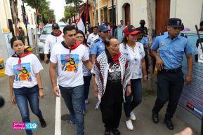 Heroína palestina Leila Khaled de visita en Nicaragua