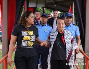 Heroína palestina Leila Khaled de visita en Nicaragua