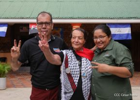 Heroína palestina Leila Khaled de visita en Nicaragua