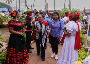 Heroína palestina Leila Khaled de visita en Nicaragua