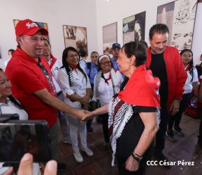 Heroína palestina Leila Khaled de visita en Nicaragua