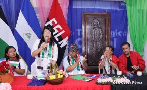 Heroína palestina Leila Khaled de visita en Nicaragua
