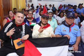 Heroína palestina Leila Khaled de visita en Nicaragua